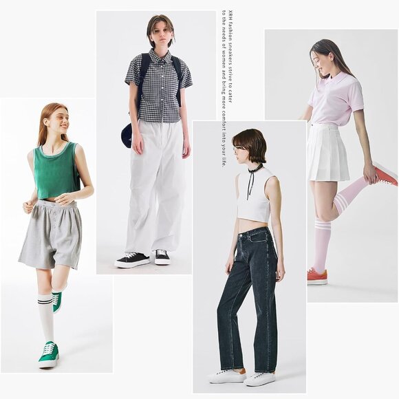 Womens Canvas Tennis Shoes Low Top Casual Sneakers Rubber Sole Comfort - Picture 2 of 9